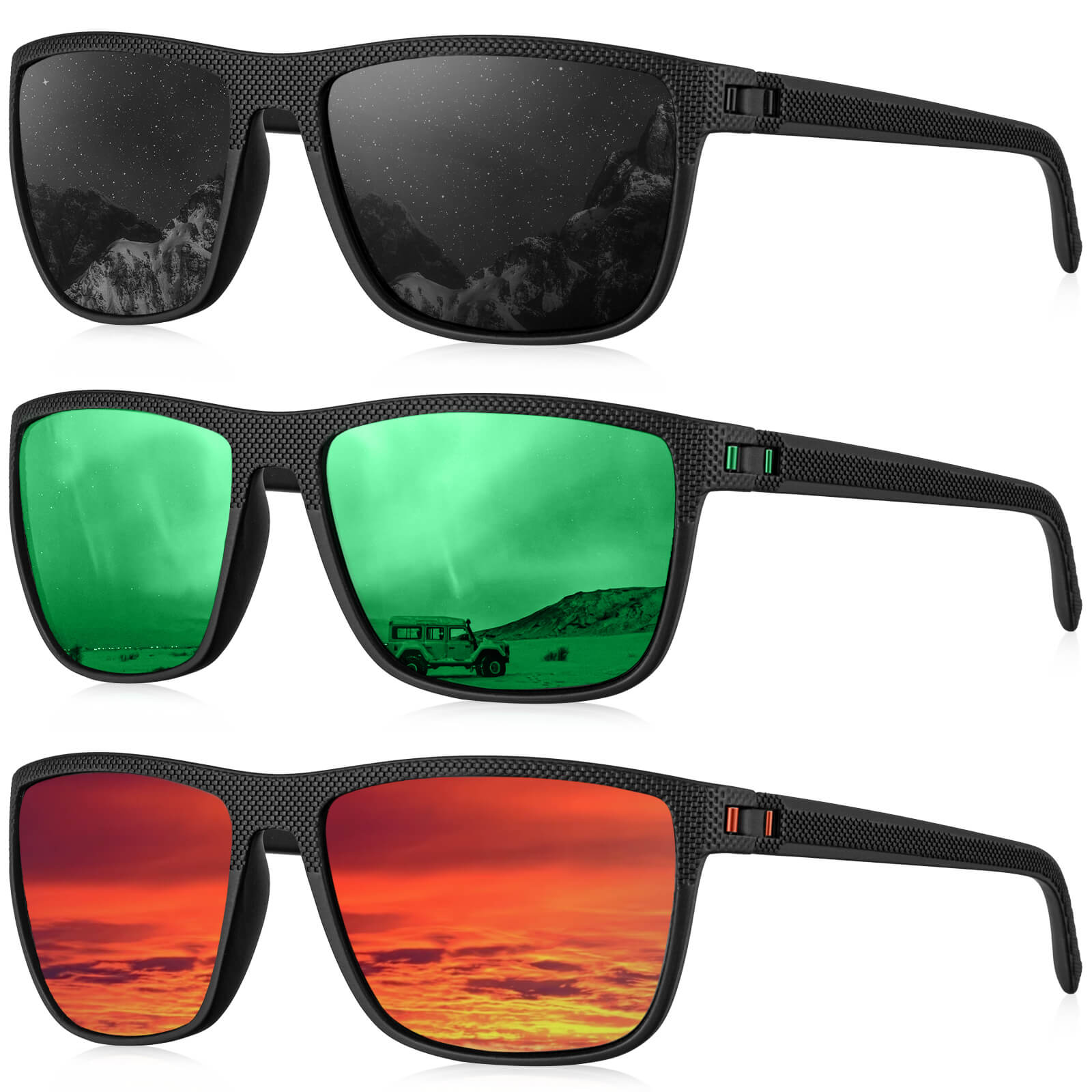 Classic Rectangle Sunglasses S45-1-5-6