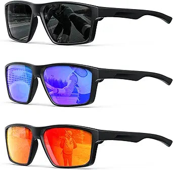 KALIYADI Sports Mens-Sunglasses Women Polarized-Sunglasses-Men: Sun Glasses with UV400 for Driving Running Cycling S86-1-8-9
