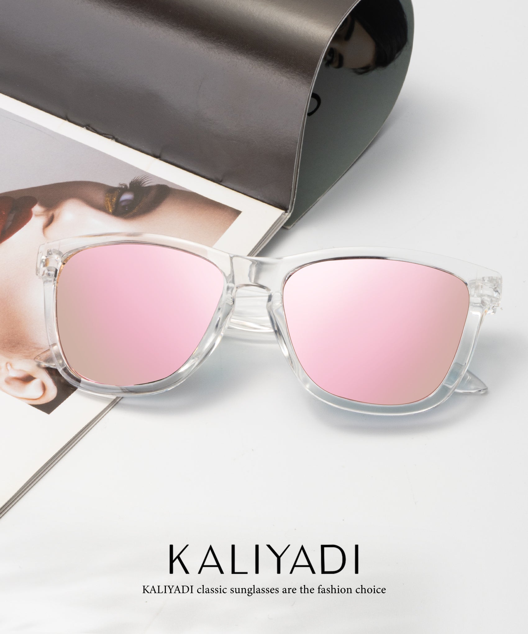 KALIYADI Polarized Sunglasses for Women Men Retro Square Sun Glasses UV Protection(WMKAS06-15)