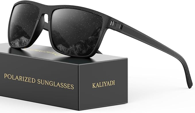 KALIYADI Polarized Sunglasses for Men, Lightweight Sun Glasses with UV Protection for Driving Fishing Golf KAS45-1