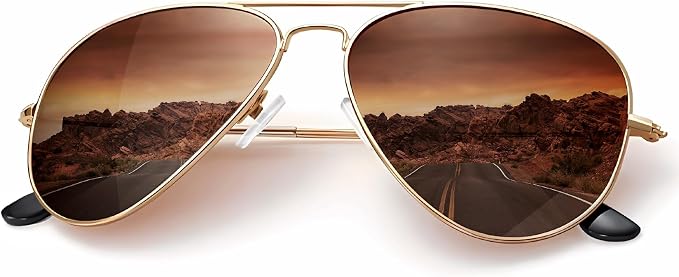 KALIYADI Classic Aviator Sunglasses for Men Women Driving Sun glasses Polarized Lens UV Blocking S24-5