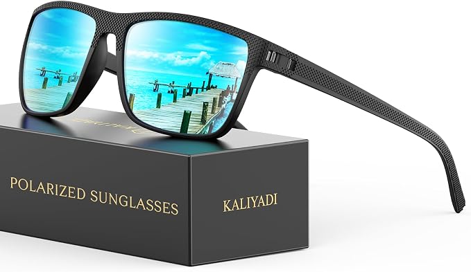 KALIYADI Polarized Sunglasses for Men, Lightweight Sun Glasses with UV Protection for Driving Fishing Golf KAS45-3