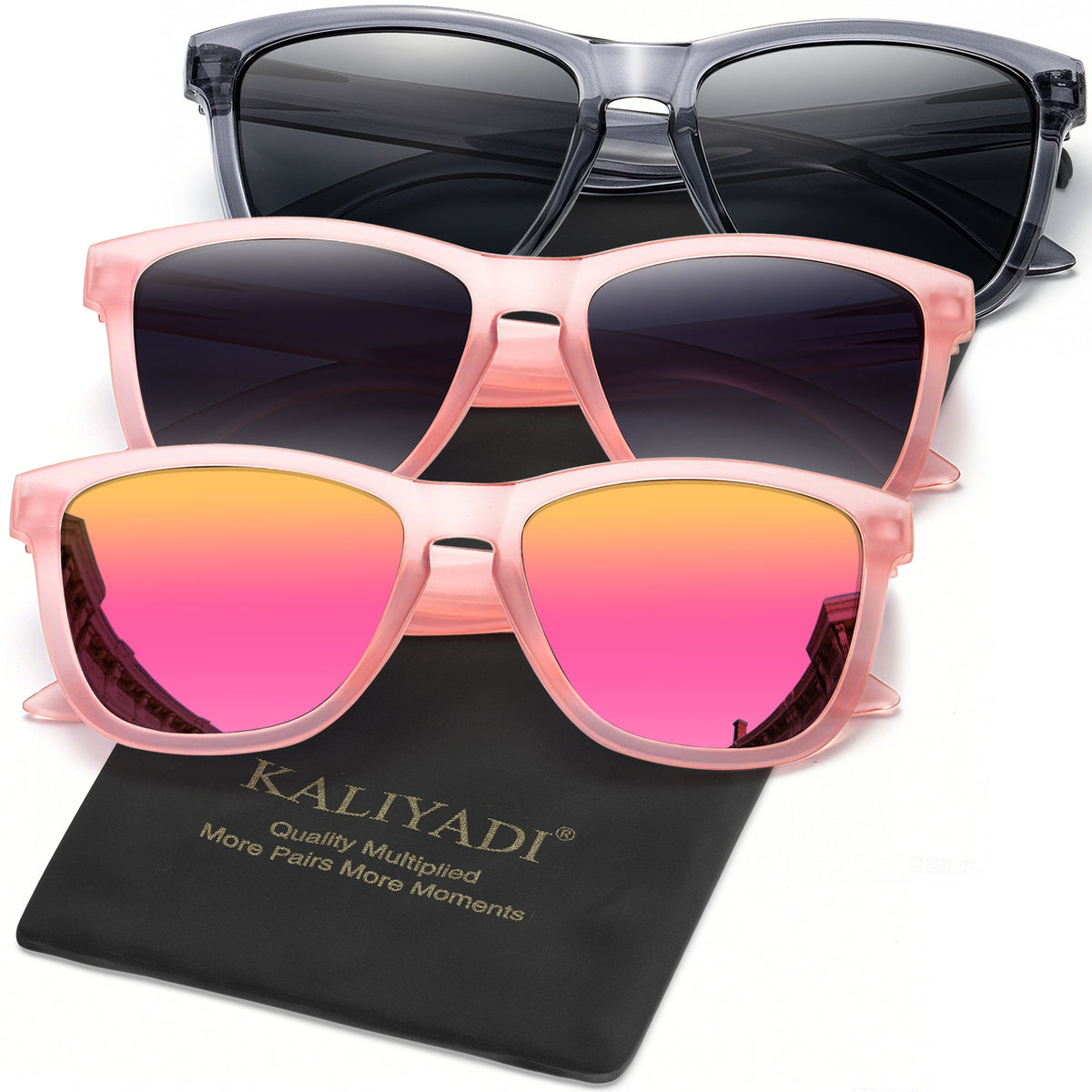 KALIYADI Womens-Sunglasses Polarized Sunglasses-Womens Trendy: Retro Sun Glasses with UV Protection for Travel Driving(WMS06-20-21-22)