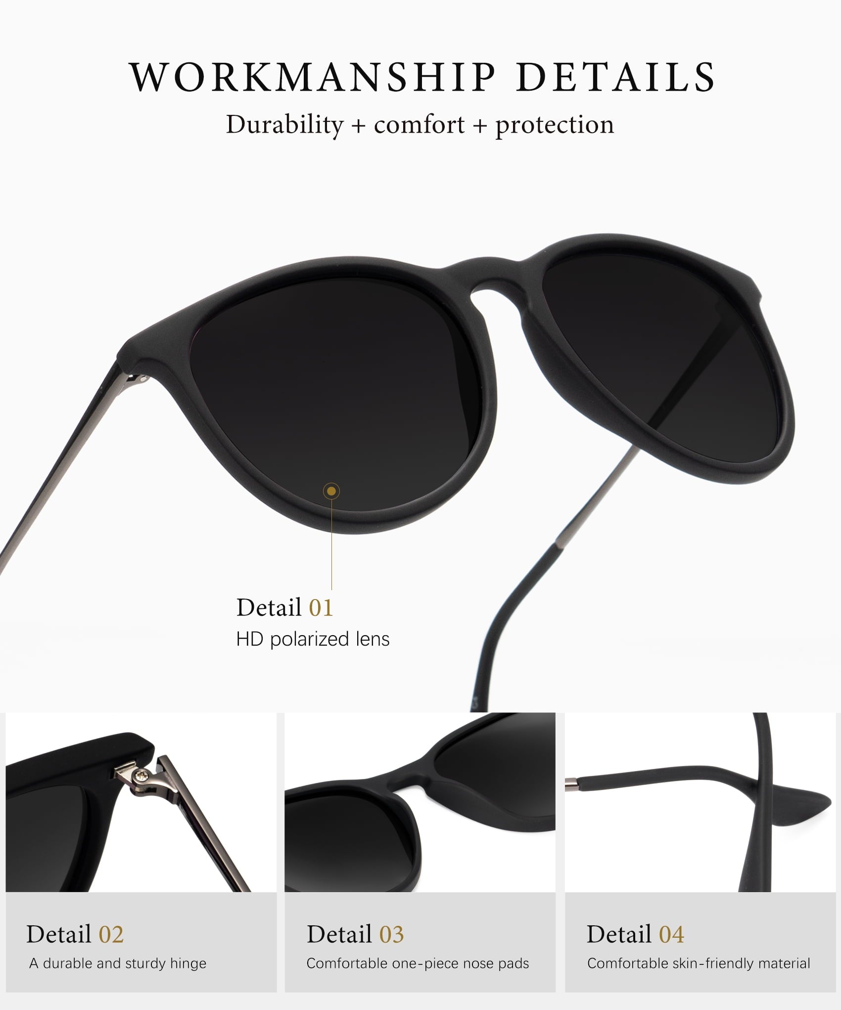 KALIYADI Cat Sunglasses Women Retro Polarized Sun Glasses with UV Protection for Women(S28)