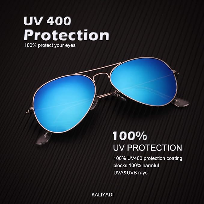 KALIYADI Classic Aviator Sunglasses for Men Women Driving Sun glasses Polarized Lens UV Blocking S24-1L-3L-4L