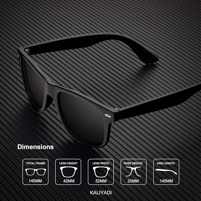 KALIYADI Polarized Sunglasses for Men and Women Semi-Rimless Frame Driving Sun glasses UV Blocking S22-1-T23-4