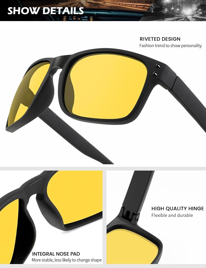 KALIYADI Polarized Sunglasses for Men and Women Vintage Style Sun Glasses for Fishing Running Driving with UV Protection FBAS66-13-13-13