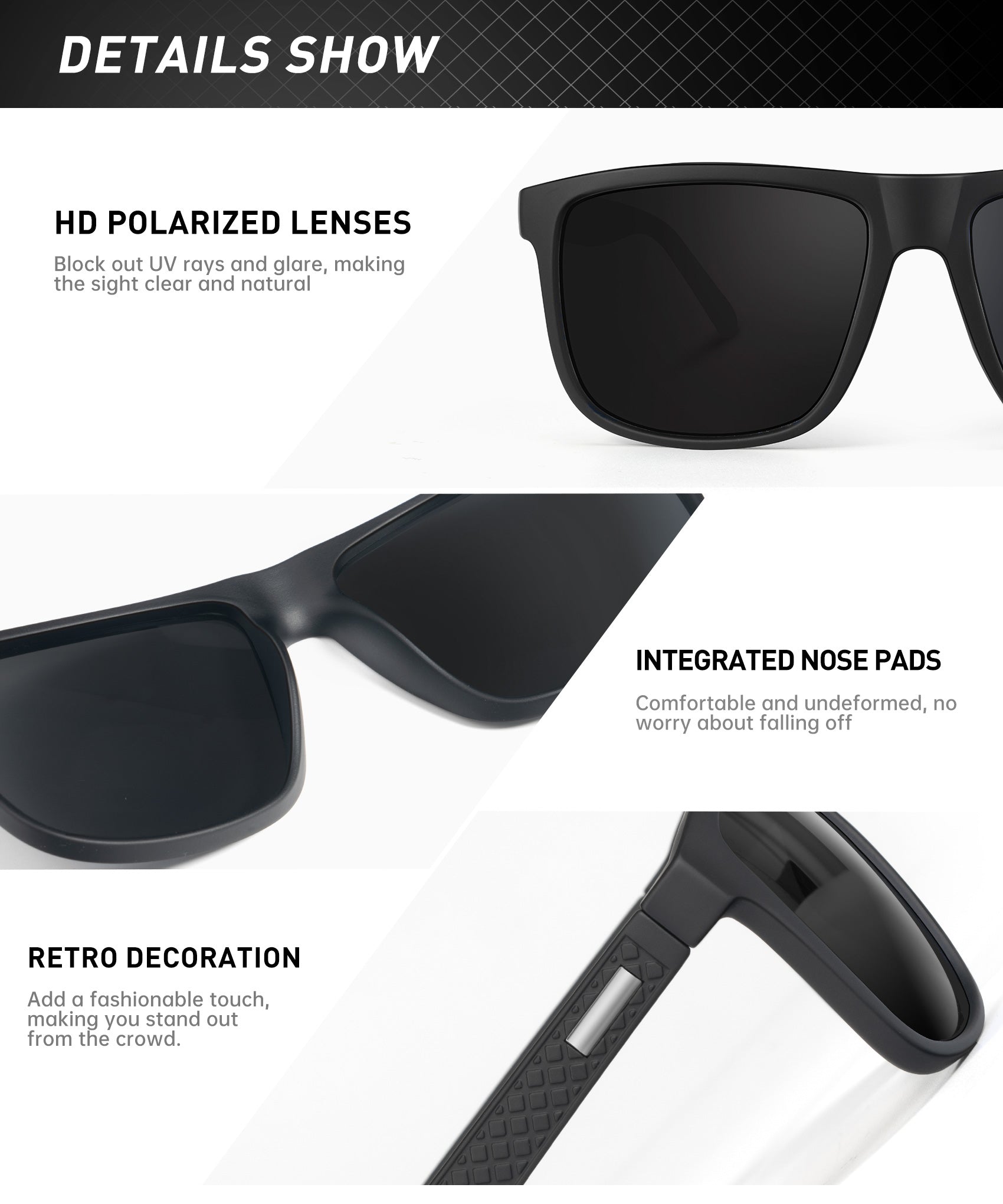 Polarized-Sunglasses Mens UV Protection Unisex Driving Fishing Golf (S13-1-4-6)