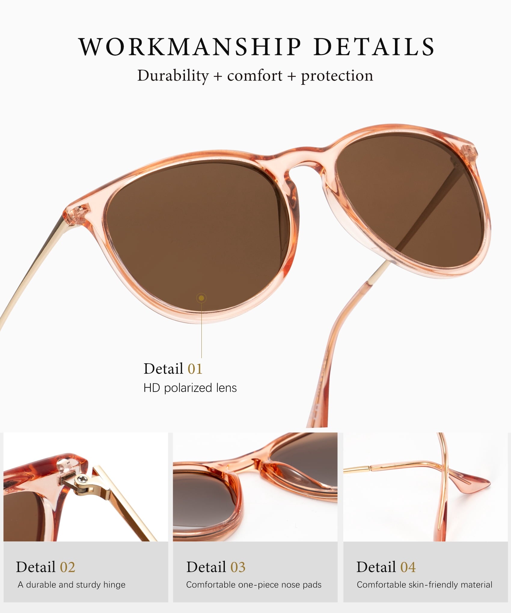 KALIYADI Cat Sunglasses Women Retro Polarized Sun Glasses with UV Protection for Women(S28)