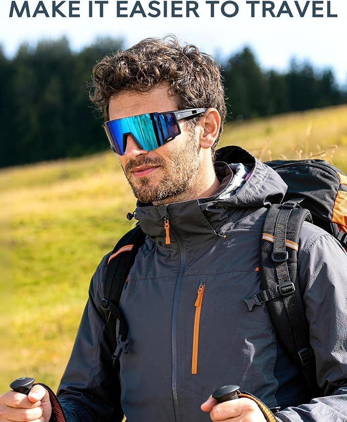 KALIYADI Sports Sunglasses-Men Polarized-Mens-Sunglasses Women: Running Sun Glasses with UV400 for Fishing Cycling KA167-11-13-14