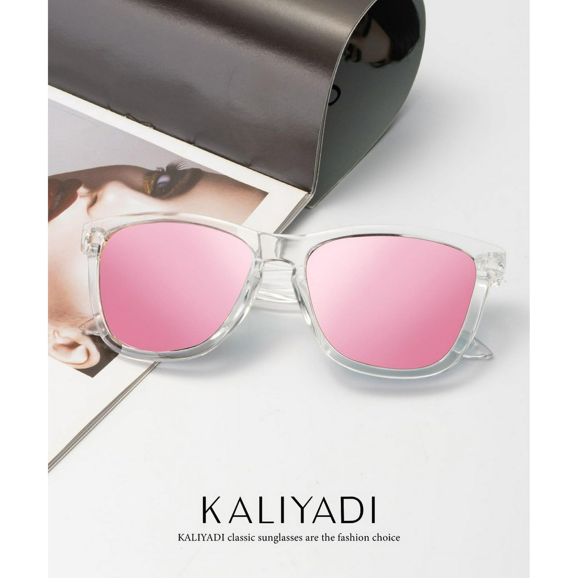 KALIYADI Womens-Sunglasses Polarized Sunglasses-Womens Trendy: Retro Sun Glasses with UV Protection for Travel Driving(WMS06-16-17-23)