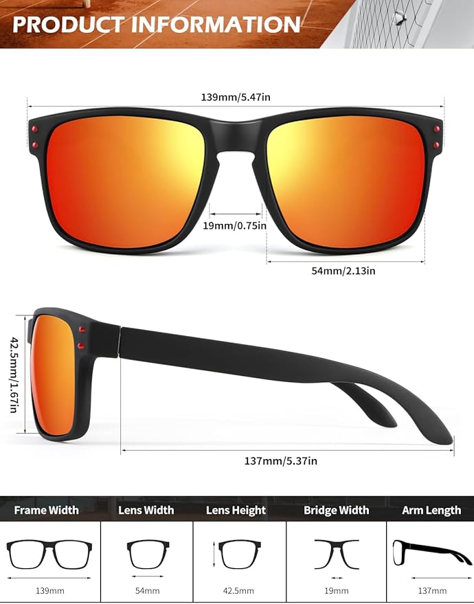 KALIYADI Mens Sun-Glasses Polarized Sunglasses-Men: Classic Sunglasses with UV400 Protection for Fishing Golf Driving S66-2-7-8-9