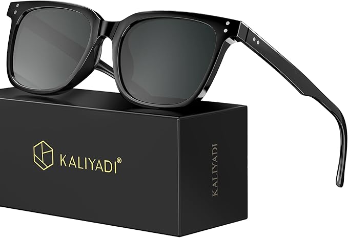 KALIYADI Mens Sunglasses Womens Sunglasses Small Face: Square Polarized Sunglasses-Men for Driving Fishing Golf UV400 S83-1