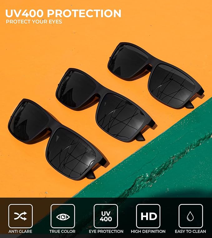 KALIYADI Sunglasses for Mens Polarized-Sunglasses: Men Sun Glasses with UV400 Protection for Driving Fishing Golf KAS11-1