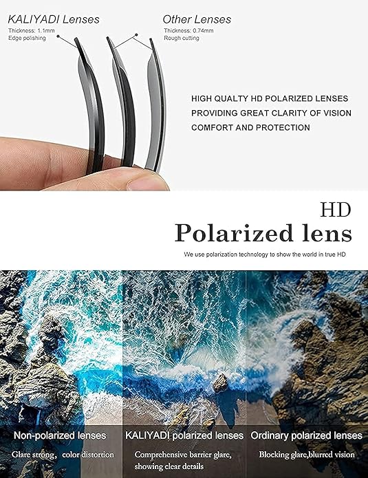 KALIYADI Sunglasses Men Polarized for Mens and Womens Unisex Sun Glasses for Driving UV Protection S22-15-15-15-15