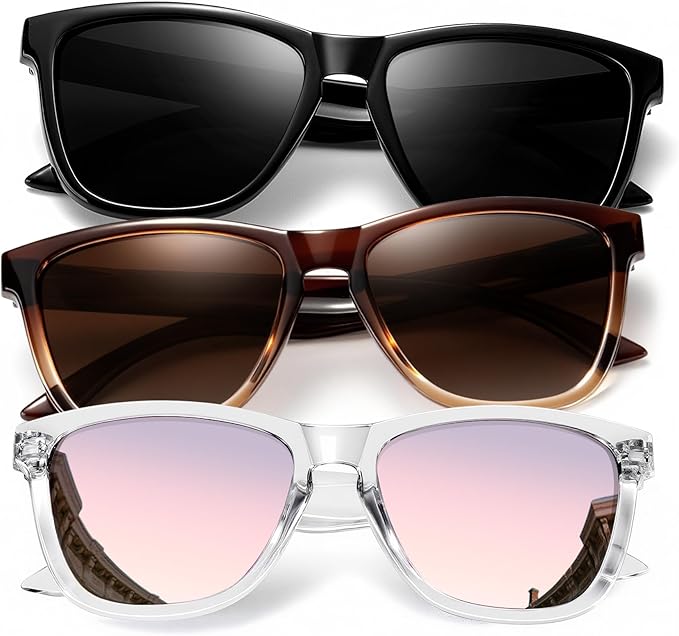 KALIYADI Womens-Sunglasses Polarized Sunglasses-Womens Trendy: Retro Sun Glasses with UV Protection for Travel Driving S06-1-5-15