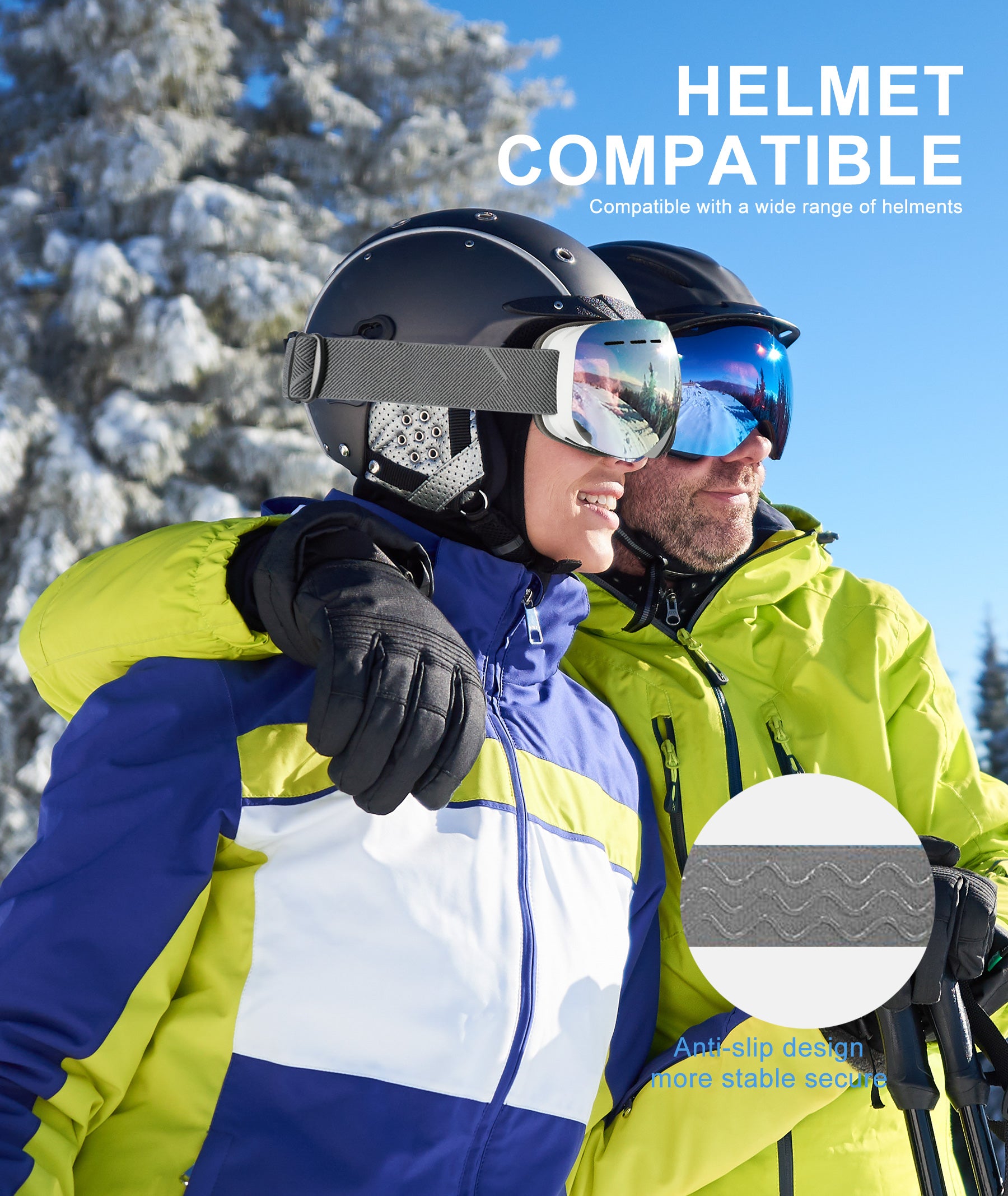 KALIYADI Ski Goggles for Men Women Youth, OTG Snow Goggles with Anti Fog and UV Protection Over Glasses Vlt 10% (Clear Pink) WMKAX01-7
