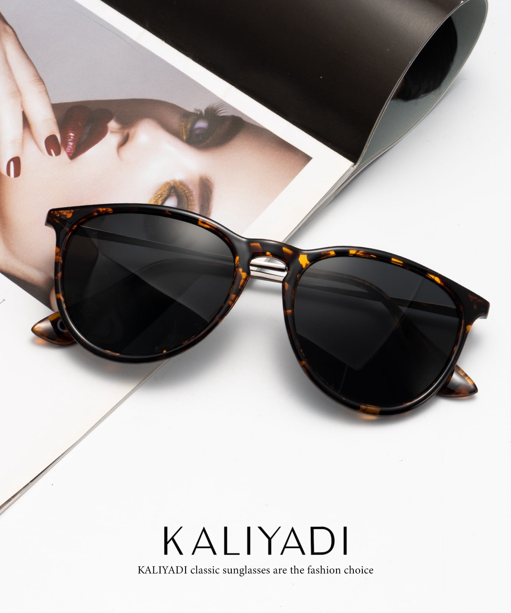 KALIYADI Cat Sunglasses Women Retro Polarized Sun Glasses with UV Protection for Women(S28)