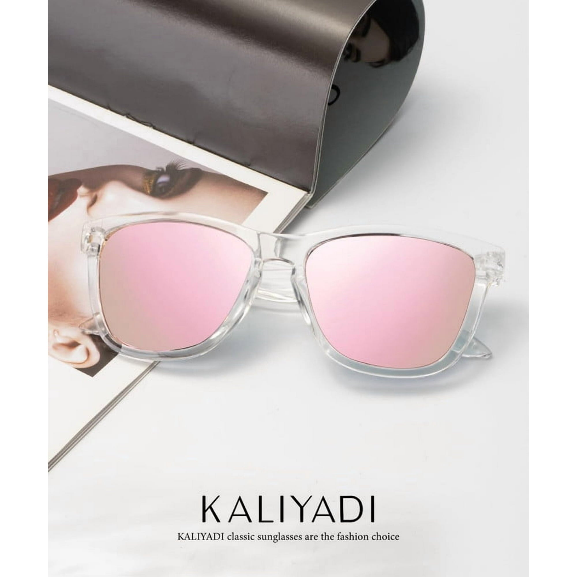 KALIYADI Womens-Sunglasses Polarized Sunglasses-Womens Trendy: Retro Sun Glasses with UV Protection for Travel Driving(WMS06-15-16-18)
