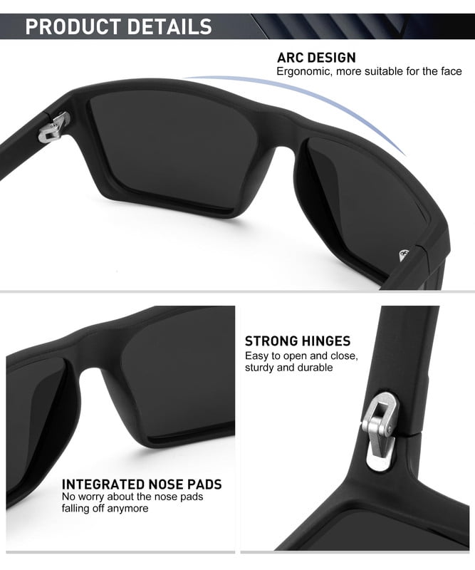 KALIYADI Sports Mens-Sunglasses Women Polarized-Sunglasses-Men: Sun Glasses with UV400 for Driving Running Cycling(WMKAS86-1-1-1)
