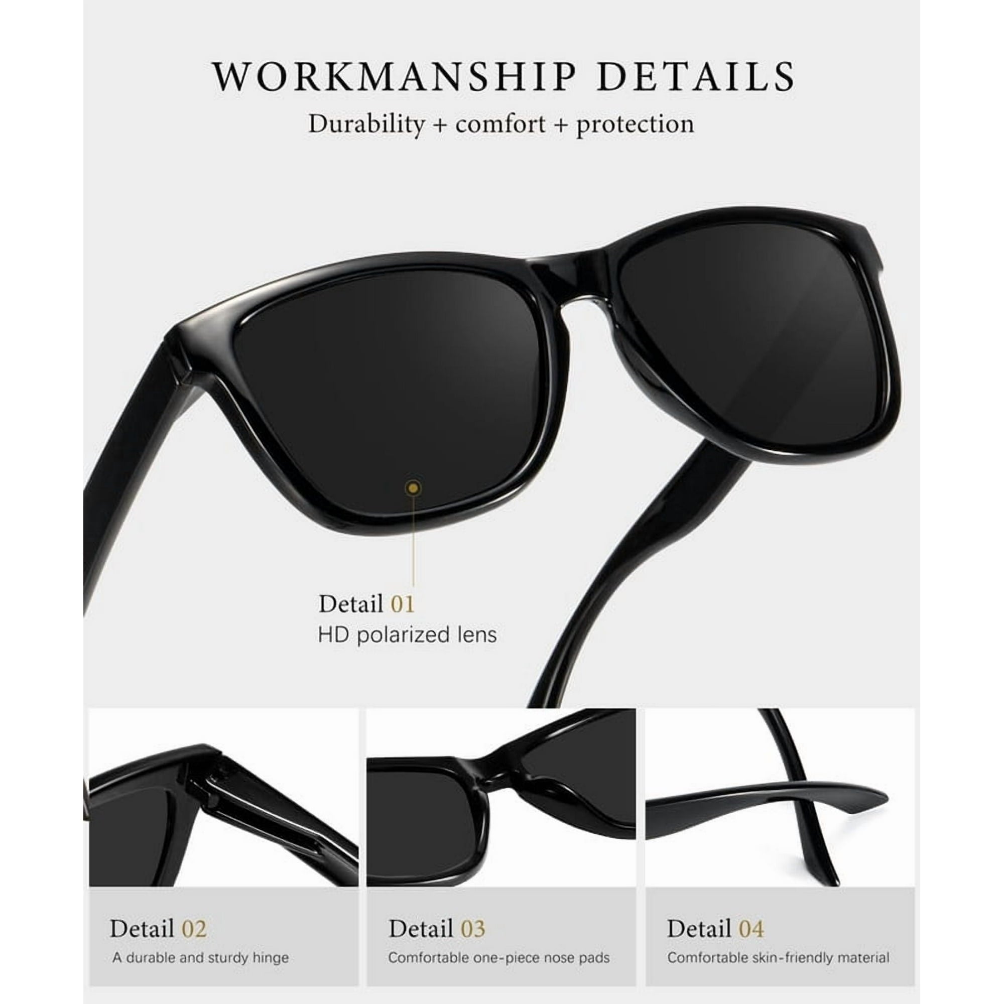 KALIYADI Womens-Sunglasses Polarized Sunglasses-Womens Trendy: Retro Sun Glasses with UV Protection for Travel Driving(WMS06-1-4-7)