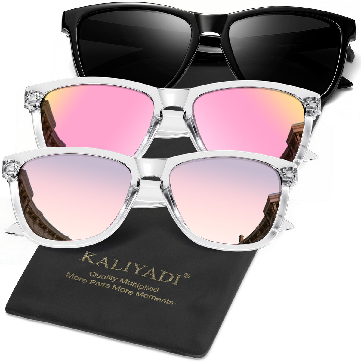 KALIYADI Womens-Sunglasses Polarized Sunglasses-Womens Trendy: Retro Sun Glasses with UV Protection for Travel Driving（WMS06-1-15-23）