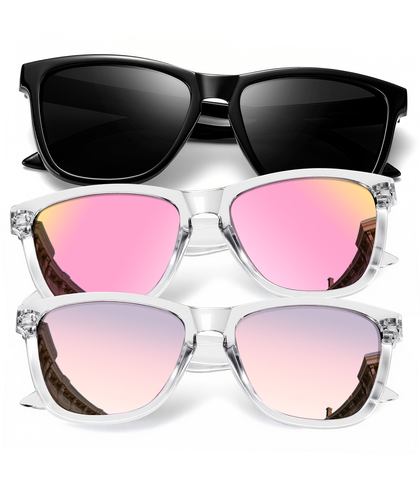 KALIYADI Womens-Sunglasses Polarized Sunglasses-Womens Trendy: Retro Sun Glasses with UV Protection for Travel Driving（WMS06-1-15-23）
