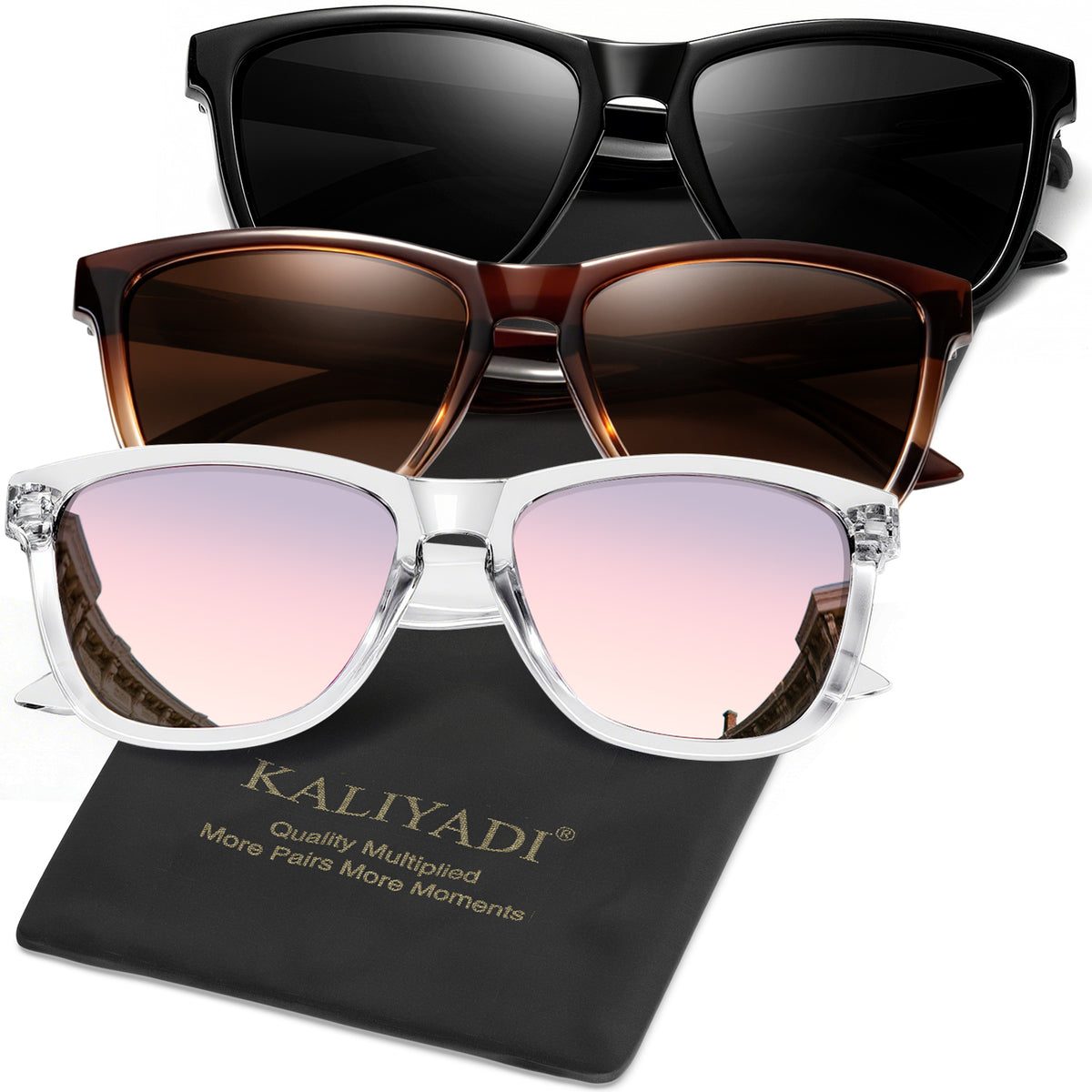 KALIYADI Womens-Sunglasses Polarized Sunglasses-Womens Trendy: Retro Sun Glasses with UV Protection for Travel Driving（WMS06-1-5-15）