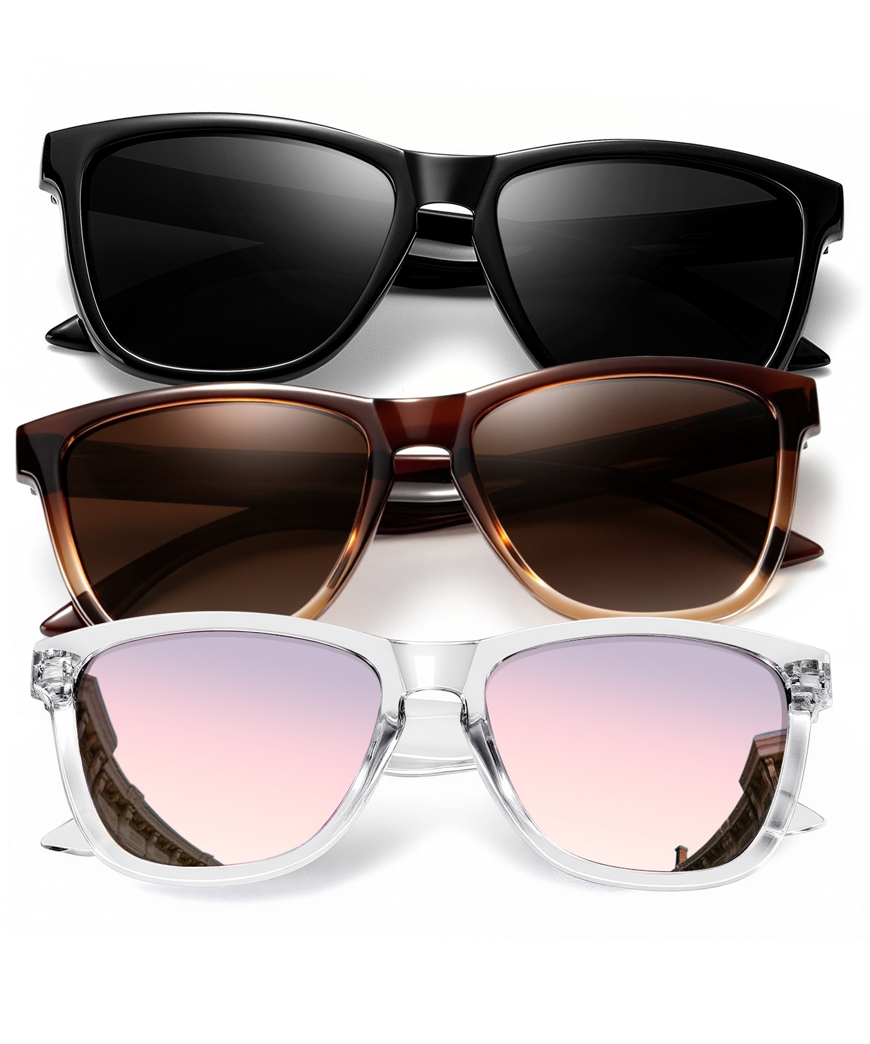 KALIYADI Womens-Sunglasses Polarized Sunglasses-Womens Trendy: Retro Sun Glasses with UV Protection for Travel Driving（WMS06-1-5-15）