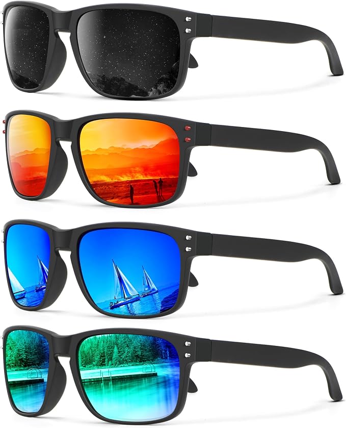 KALIYADI Mens Sun-Glasses Polarized Sunglasses-Men: Classic Sunglasses with UV400 Protection for Fishing Golf Driving KAS66-2-7-8-9