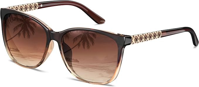 Visit the KALIYADI Store KALIYADI Sunglasses-Womens Polarized Womens Sunglasses: Retro Trendy Openwork Design Sun Glasses for Driving UV400 Protection KA319-5