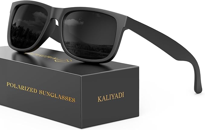 KALIYADI Sunglasses-Men Polarized-Sunglasses for Men: Classic Sun Glasses for Driving Fishing Golf with UV400 Protection KAS65-1