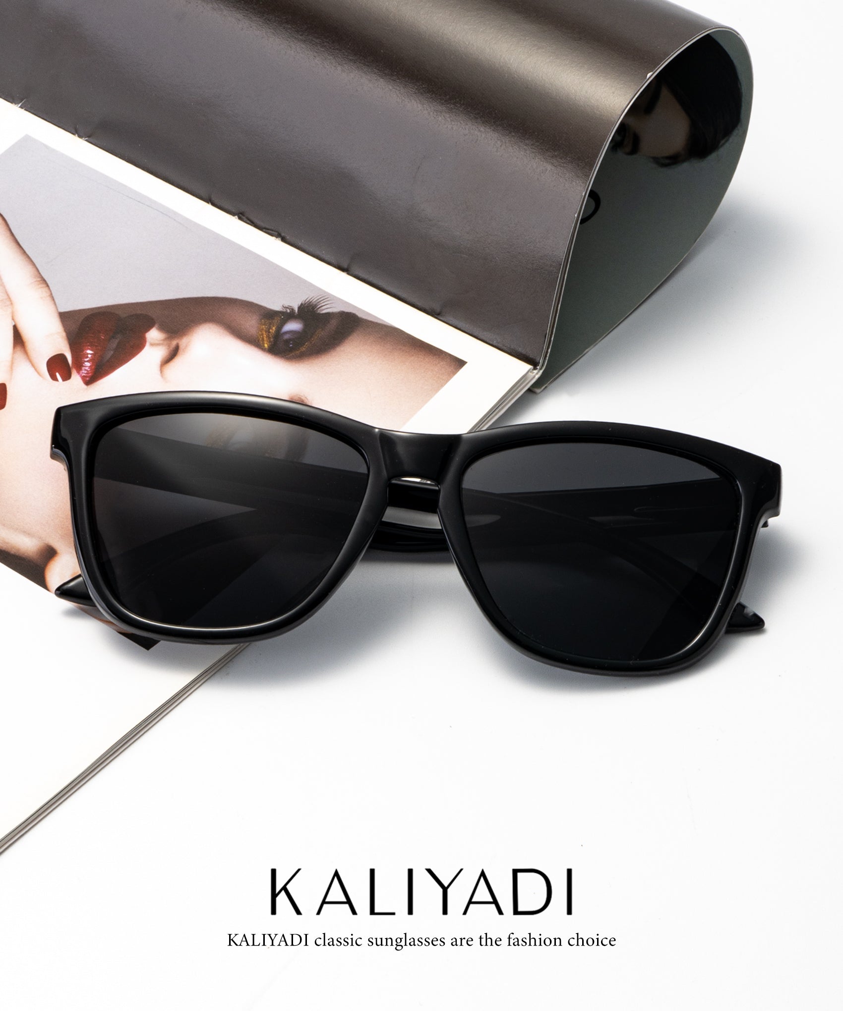 KALIYADI Polarized Sunglasses for Women Men Retro Square Sun Glasses UV Protection(WMKAS06-1)