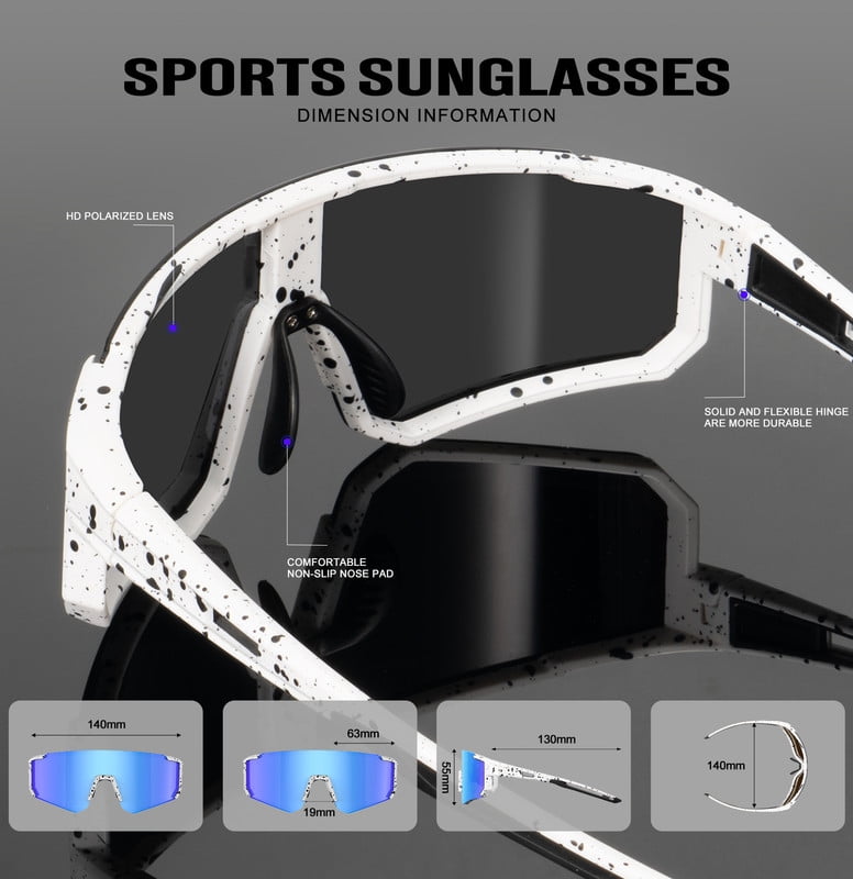 KALIYADI Polarized Sport Sunglasses-Men-Women Running-Sunglasses: Cycling Sun Glasses UV Protection Driving Fishing 3packs(WMKA159-1-3-15)