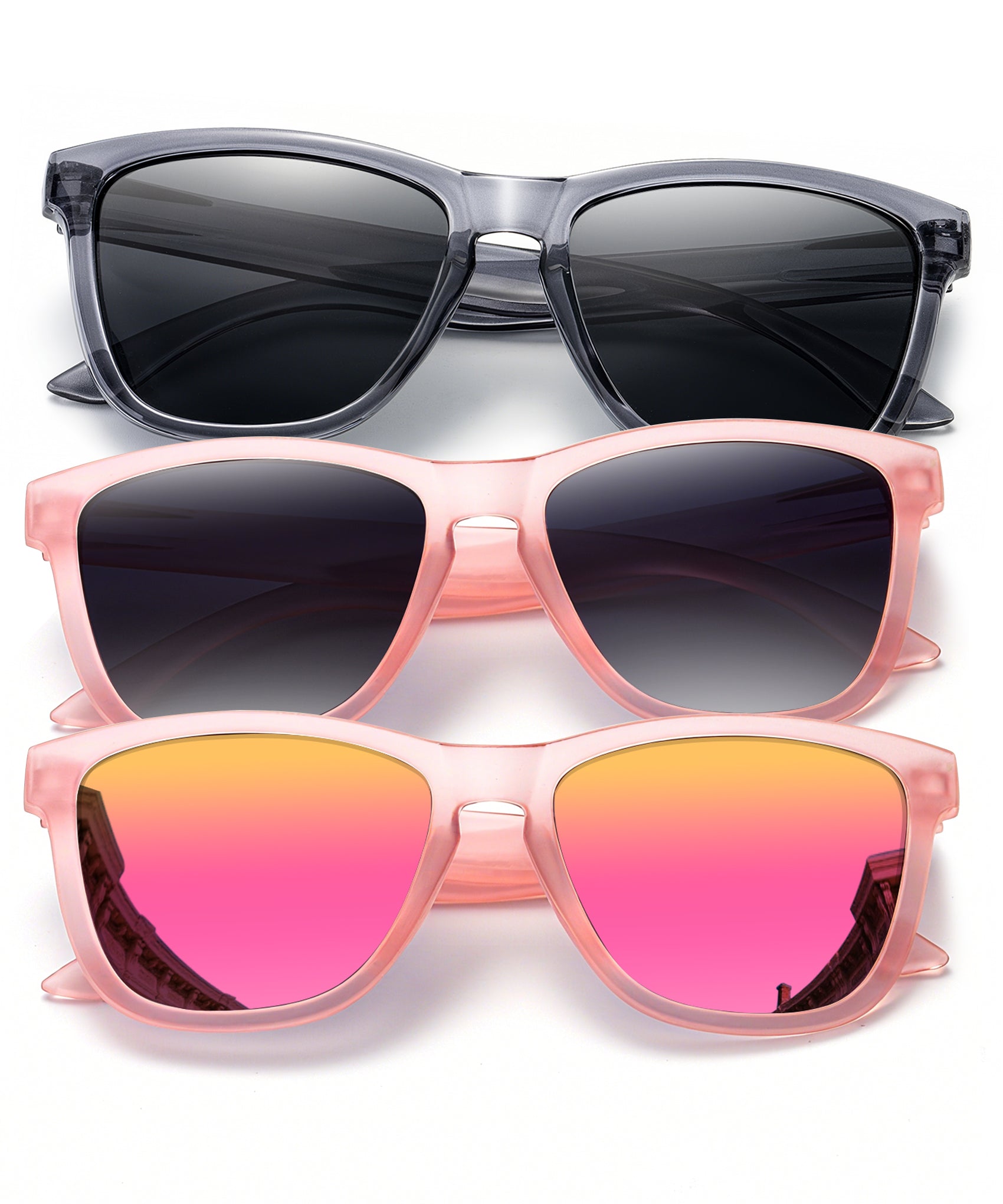 KALIYADI Womens-Sunglasses Polarized Sunglasses-Womens Trendy: Retro Sun Glasses with UV Protection for Travel Driving（WMS06-20-21-22）