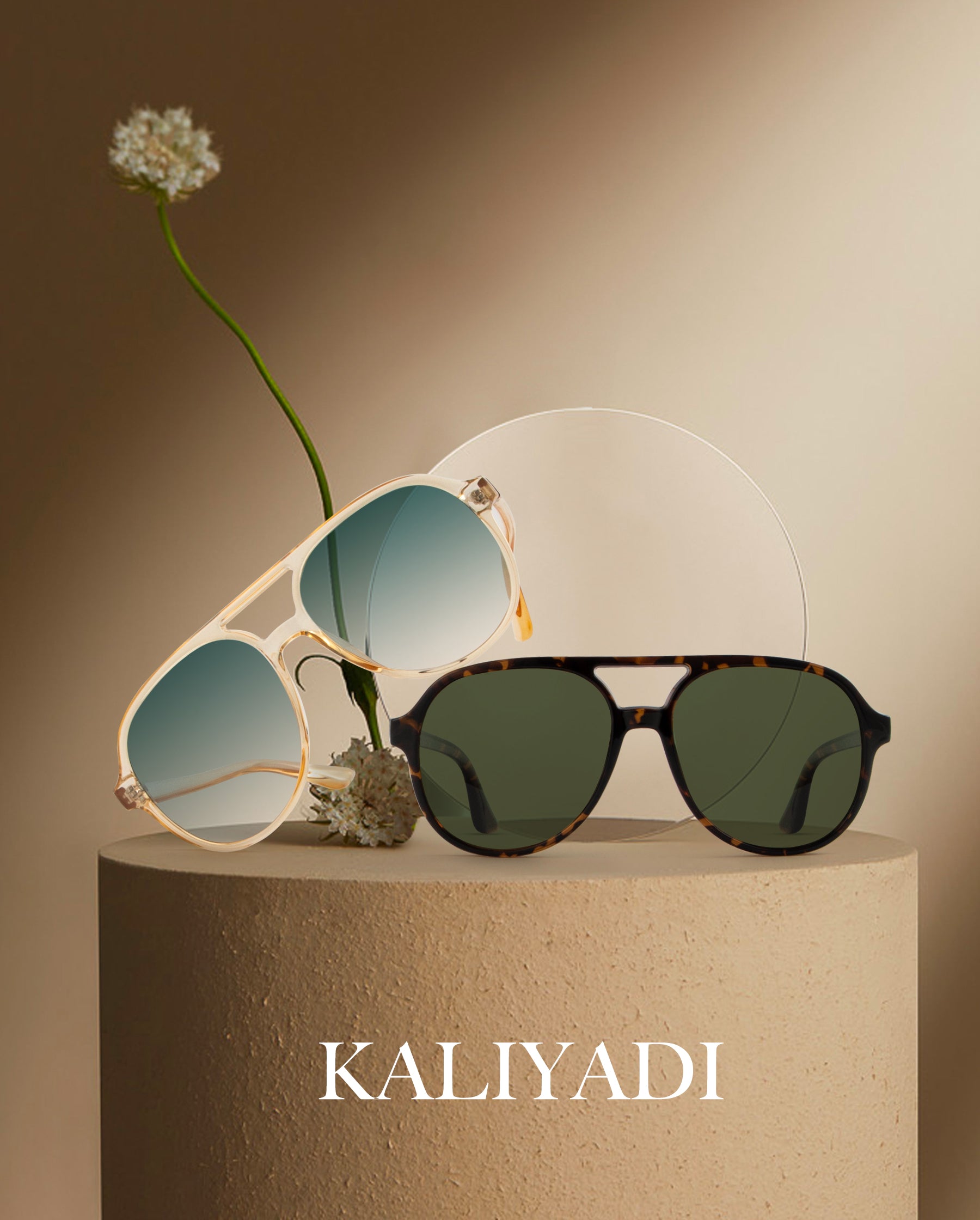 KALIYADI Aviator Sunglasses for Women,Retro Square Sun Glasses with 70s Vintage Style and UV Protection 2 PackWMKAS2410-1-3