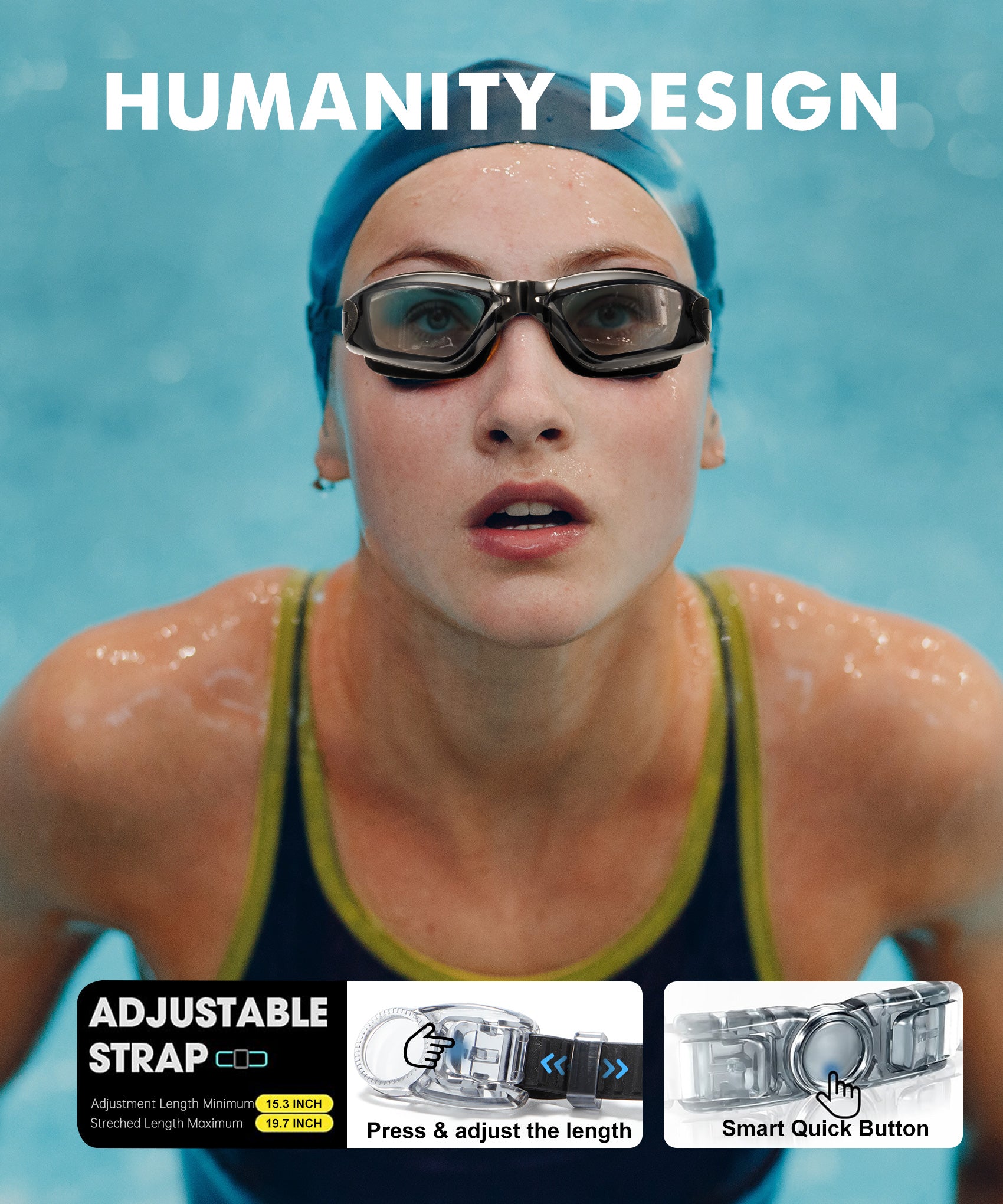 KALIYADI Swim Goggles Adult Goggles-Swimming-men and Women: Anti Fog No Leak and Ultra-wide Field of View 3 Pack WMKAY01-1-2-3