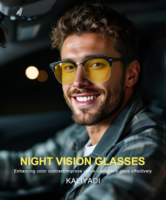 KALIYADI Polarized Sunglasses for Men and Women Semi-Rimless Frame Driving Sun glasses UV Blocking KAS22-15-S23-32