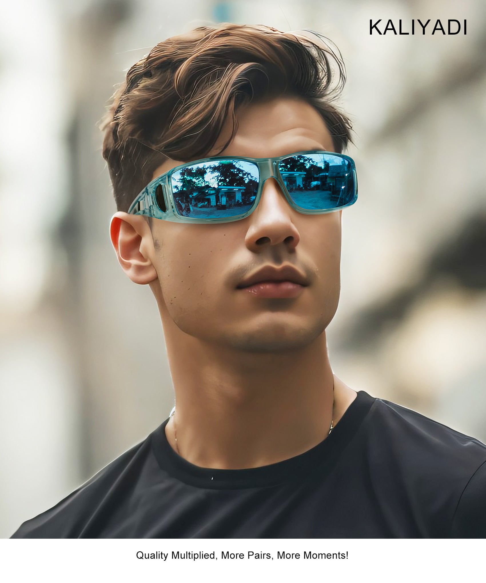 KALIYADI Sunglasses Fit-Over-Glasses Polarized Sunglasses-Men: Wrap Around Sunglasses Womens with UV Protection for Driving(WMS105-1-3-6)