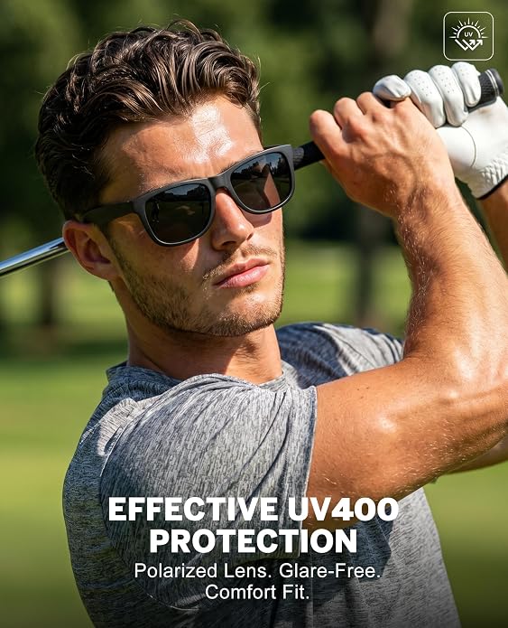 KALIYADI Sunglasses Men Polarized Sun glasses for Mens Womens Classic Matte Black Frame UV Protection 3pack S65-1-1-1