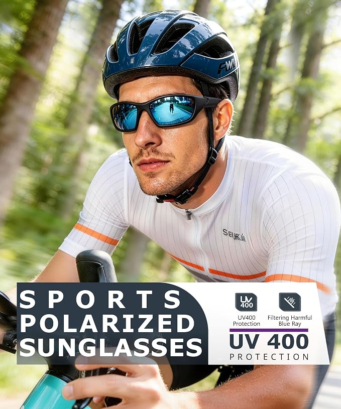 KALIYADI Polarized-Sunglasses-Men Sports Mens-Sunglasses Women: Sun Glasses with UV400 Protection for Cycling Fishing Running KAS68-1-3-5