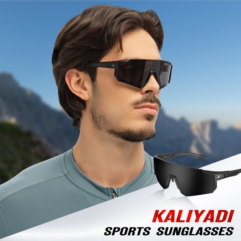 KALIYADI Sport Sunglasses for Men Polarized Mens Sunglasses Women: Sun Glasses with UV403 for Running Cycling Fishing(WMKA169-11-13-14)