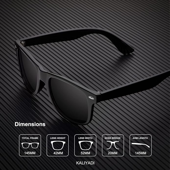 KALIYADI Polarized Sunglasses for Men and Women Semi-Rimless Frame Driving Sun glasses UV Blocking KAS22-1-S23-5