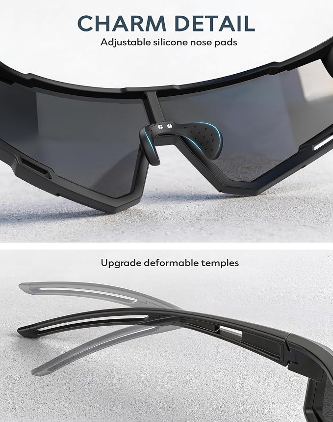 KALIYADI Sports Sunglasses-Men Polarized-Mens-Sunglasses Women: Running Sun Glasses with UV400 for Fishing Cycling KA167-11-13-14