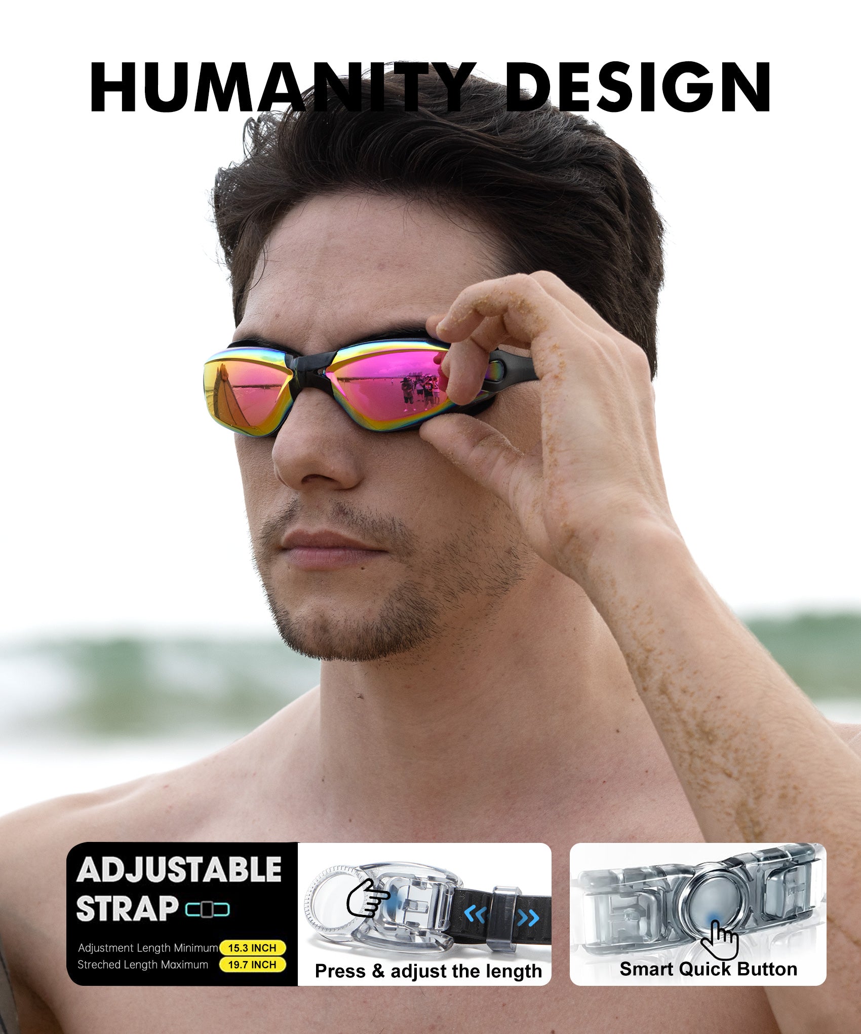 KALIYADI Swim Goggles Adult Goggles-Swimming-men and Women: Anti Fog No Leak and Ultra-wide Field of View 3 Pack WMKAY01-1-2-3