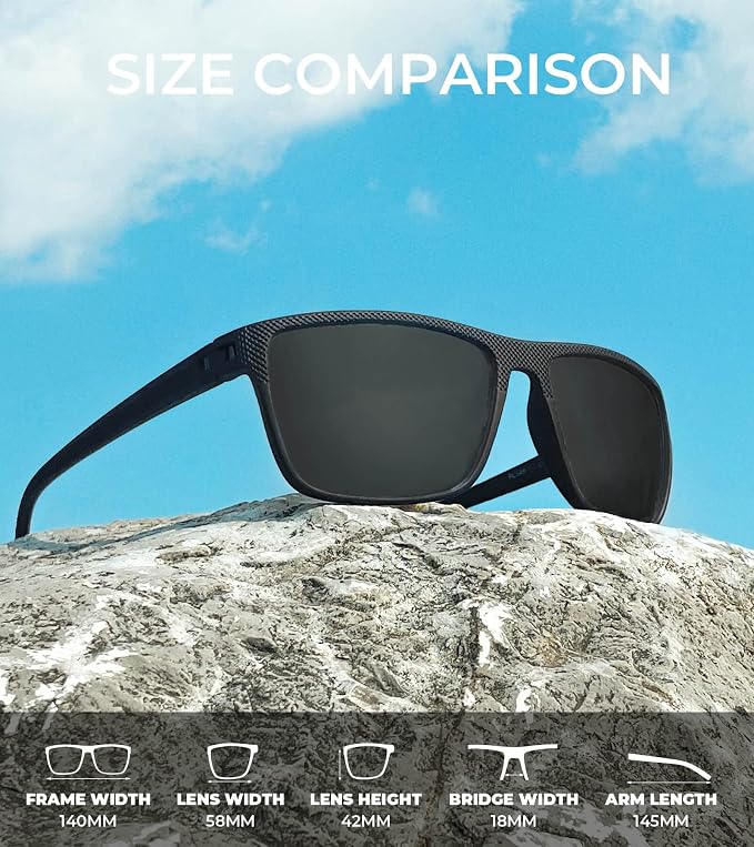 KALIYADI Mens-Sunglasses Polarized Sun-Glasses Men: Classic Sunglasses for Driving Fishing Golf With UV400 Protection KA156-1-3-6-8-11
