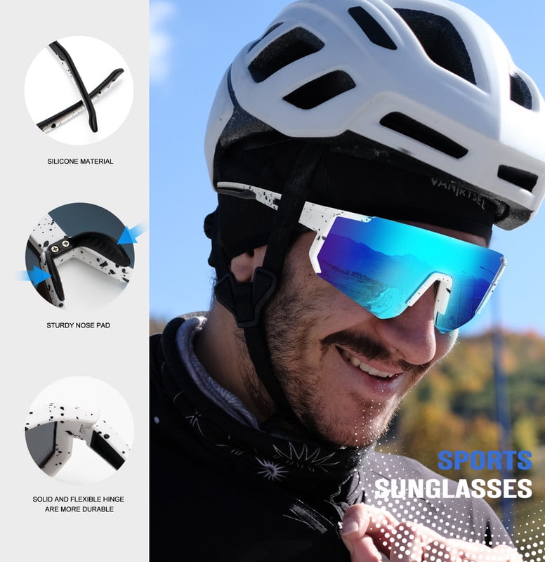 KALIYADI Polarized Sport Sunglasses-Men-Women Running-Sunglasses: Cycling Sun Glasses UV Protection Driving Fishing 3packs(WMKA159-1-3-15)