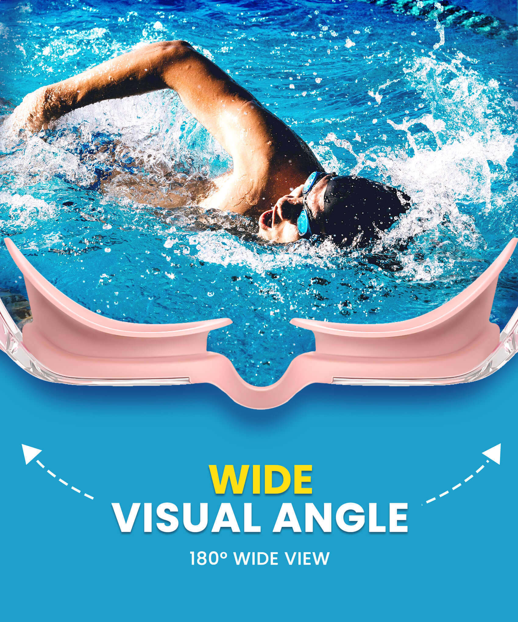 KALIYADI Swim Goggles Adult Goggles-Swimming-men and Women: Anti Fog No Leak and Ultra-wide Field of View 3 Pack WMKAY01-1-2-3
