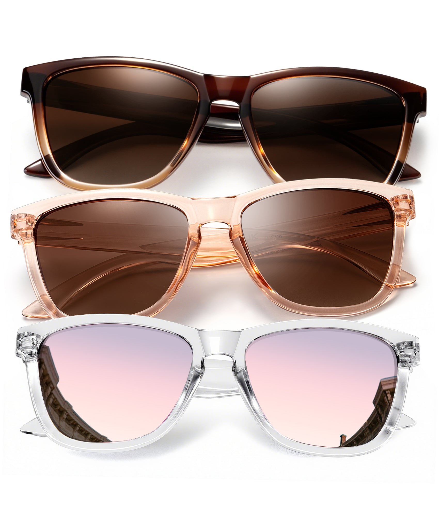 KALIYADI Womens-Sunglasses Polarized Sunglasses-Womens Trendy: Retro Sun Glasses with UV Protection for Travel Driving（WMS06-5-15-19）
