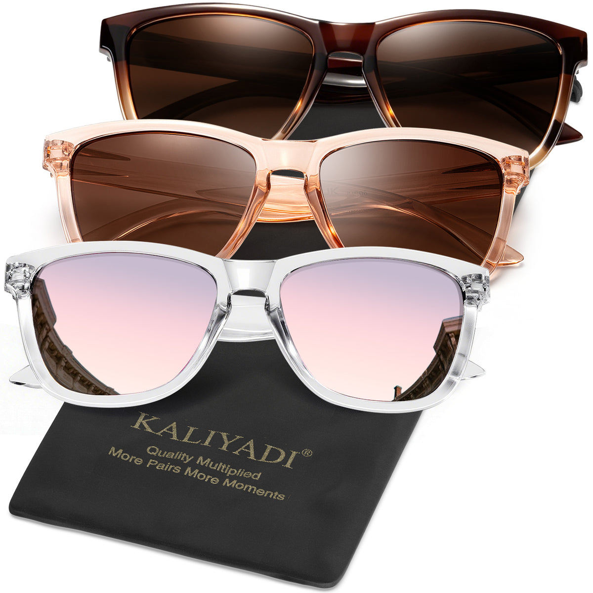 KALIYADI Womens-Sunglasses Polarized Sunglasses-Womens Trendy: Retro Sun Glasses with UV Protection for Travel Driving（WMS06-5-15-19）